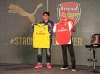 Arsenal Freddie Ljungberg Rajiv Mehta Puma shirt launch