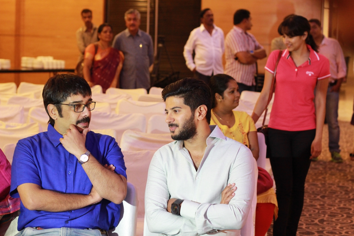 Vineeth and Dulquer Salmaan at the Launch function