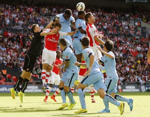 City are hoping to put their Community Shield defeat against Arsenal behind them Manchester City