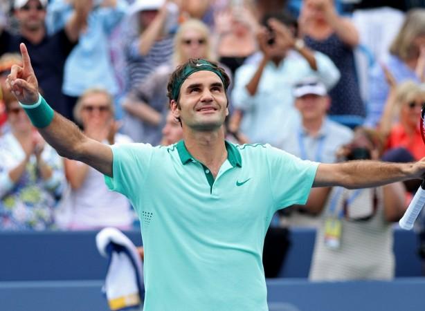 Roger Federer celebrates after defeating David Ferrer in the Cincinnati Masters final. Roger Federer