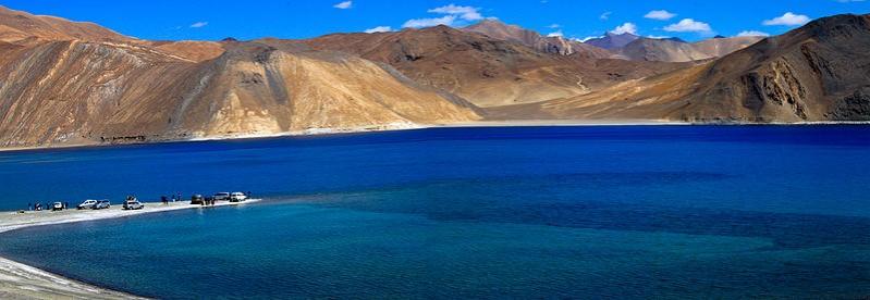 Pangong Tso ('Tso' means 'lake') has become one of the favourite tourist destinations in terms of beautiful lakes in Ladakh. The breathtaking view of this place will capture you for a moment. The place has tents for the visitors who want to stay and enjoy the nature closely for a long time. Pangong Tso