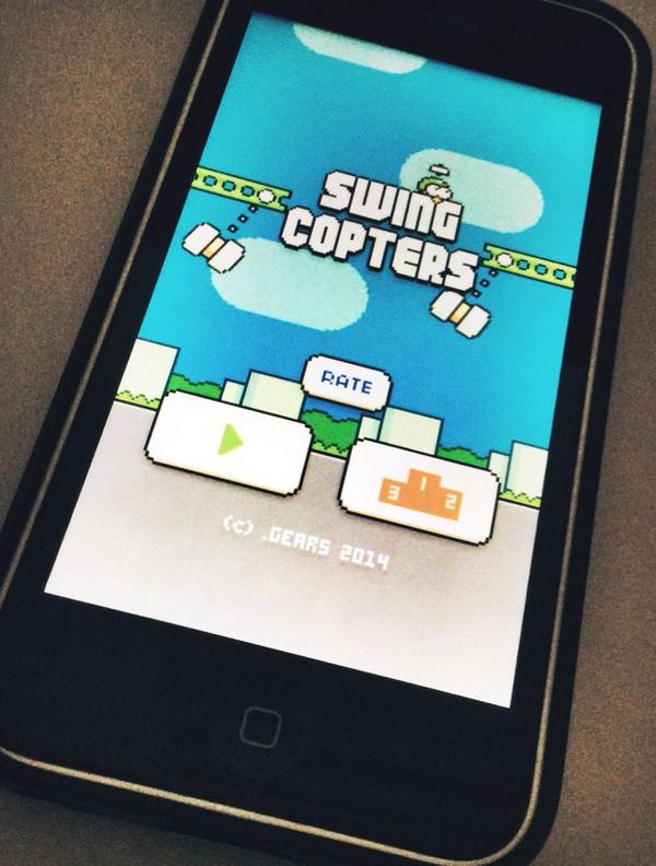 Swing Copters, the Flappy Bird Follow-Up, Launches