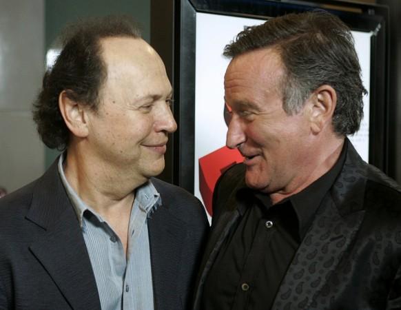 Robin Williams and Billy Crystal at the premiere of Robin Williams and Billy Crystal at the premier of Williams' film World's Greatest Dad in 2009