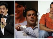 Shah Rukh Khan, Salman Khan, Aamir Khan