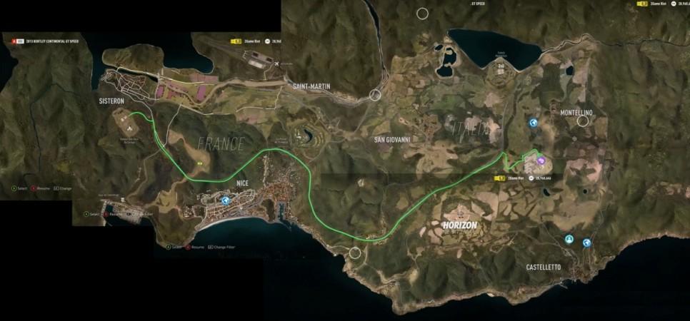 NeoGAF user, ToiJu has stitched together from a video showing the map of Forza Horizon 2. Forza Horizon 2