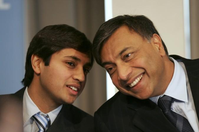The Chairman and CEO of ArcelorMittal, the world's largest steel-making company, Lakshmi Niwas Mittal with son Aditya Mittal. Lakshmi Mittal, head of Mittal Steel, and his son Aditya Mittal, President and CFO.