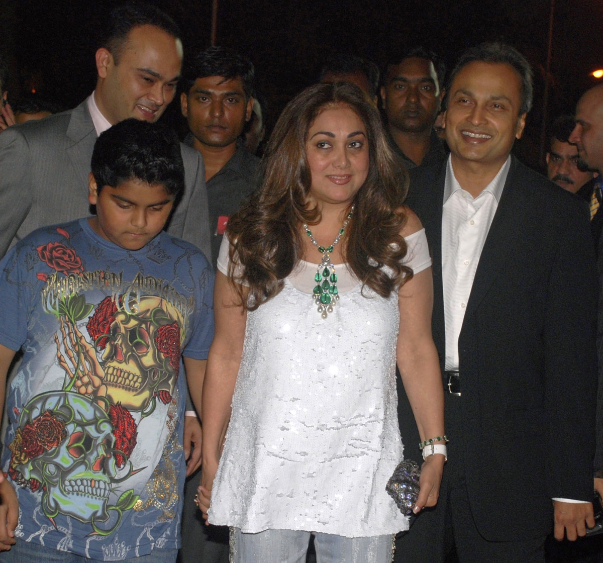 Anil Ambani, wife Tina and their son Jai Anshul