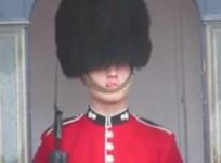 Queen's Guard makes funny faces