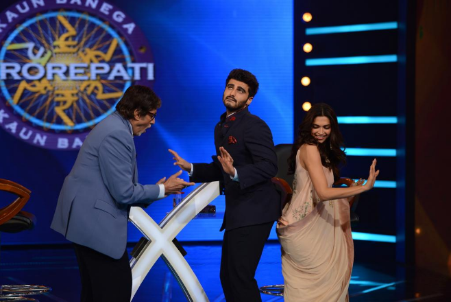 Amitabh Bachchan, Deepika Padukone, Arjun Kapoor shake their 'Bootiya' 'Finding Fanny' cast on Amitabh Bachchan's 'Kaun Banega Crorepati' Season 8