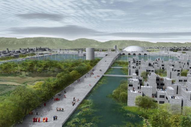 Proposed infrastructure of the Nalanda University to be built from February 2015. Nalanda University