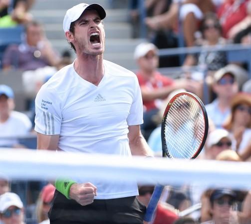 Andy Murray celebrates after defeating Jo-Wilfried Tsonga in the fourth round of the US Open Andy Murray US Open