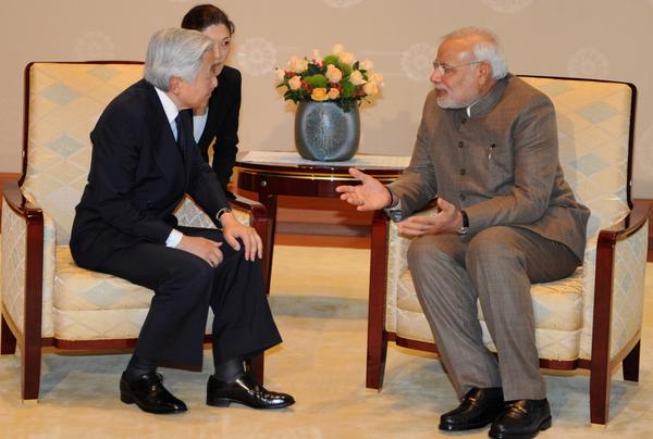 Modi meets Japanese Emperor