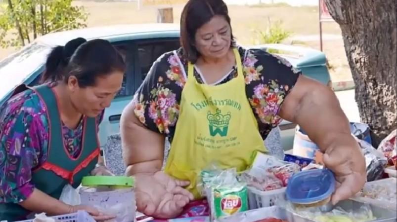 Samaksamam is now running the family grocery shop to earn a living and take care of her elderly parents World's Biggest Hands