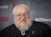 George R.R. Martin arrives for the premiere of the fourth season of Game of Thrones