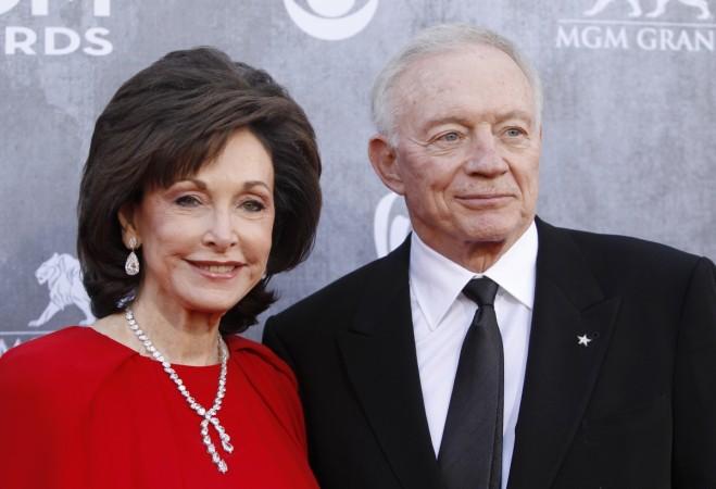 Dallas Cowboys owner Jerry Jones and his wife Gene. jerry jones