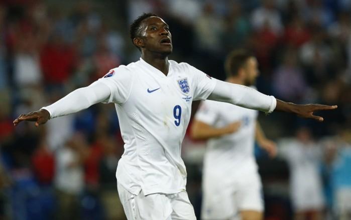 England forward Danny Welbeck celebrates after scoring against Switzerland in their Euro 2016 qualifier Danny Welbeck England