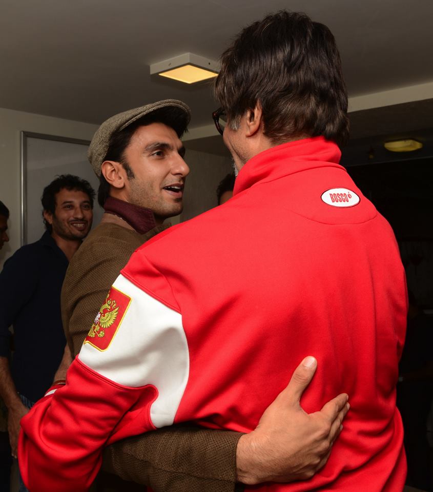 Amitabh Bachchan with Ranveer Singh at 'Finding Fanny' special screening Amitabh Bachchan at 'Finding Fanny' special screening