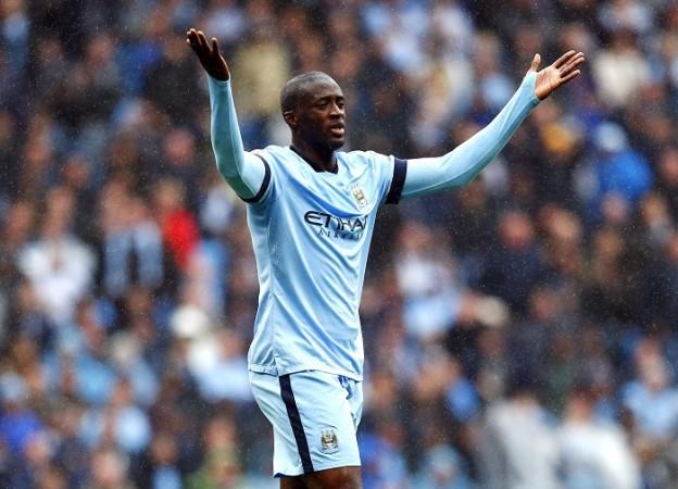 Manchester City Yaya Toure reacts during an English Premier League match against Stoke City Yaya Toure Manchester City