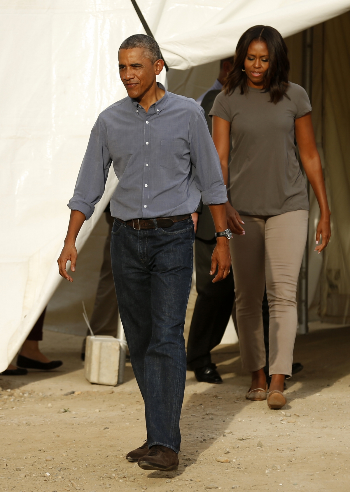 U.S. President Barack Obama and first lady Michelle Obama