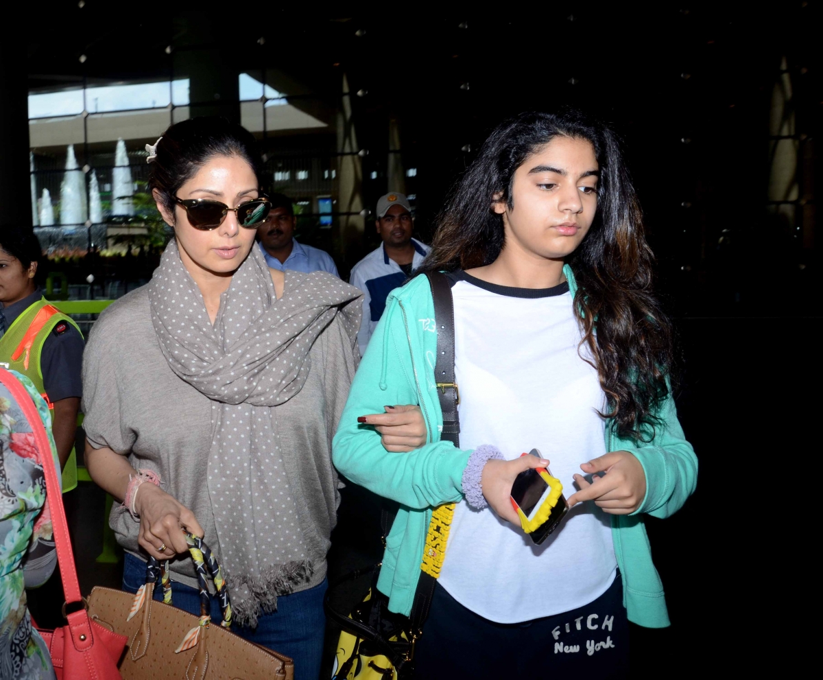 Sreedevi with daughter Kushi Kapoor Sreedevi