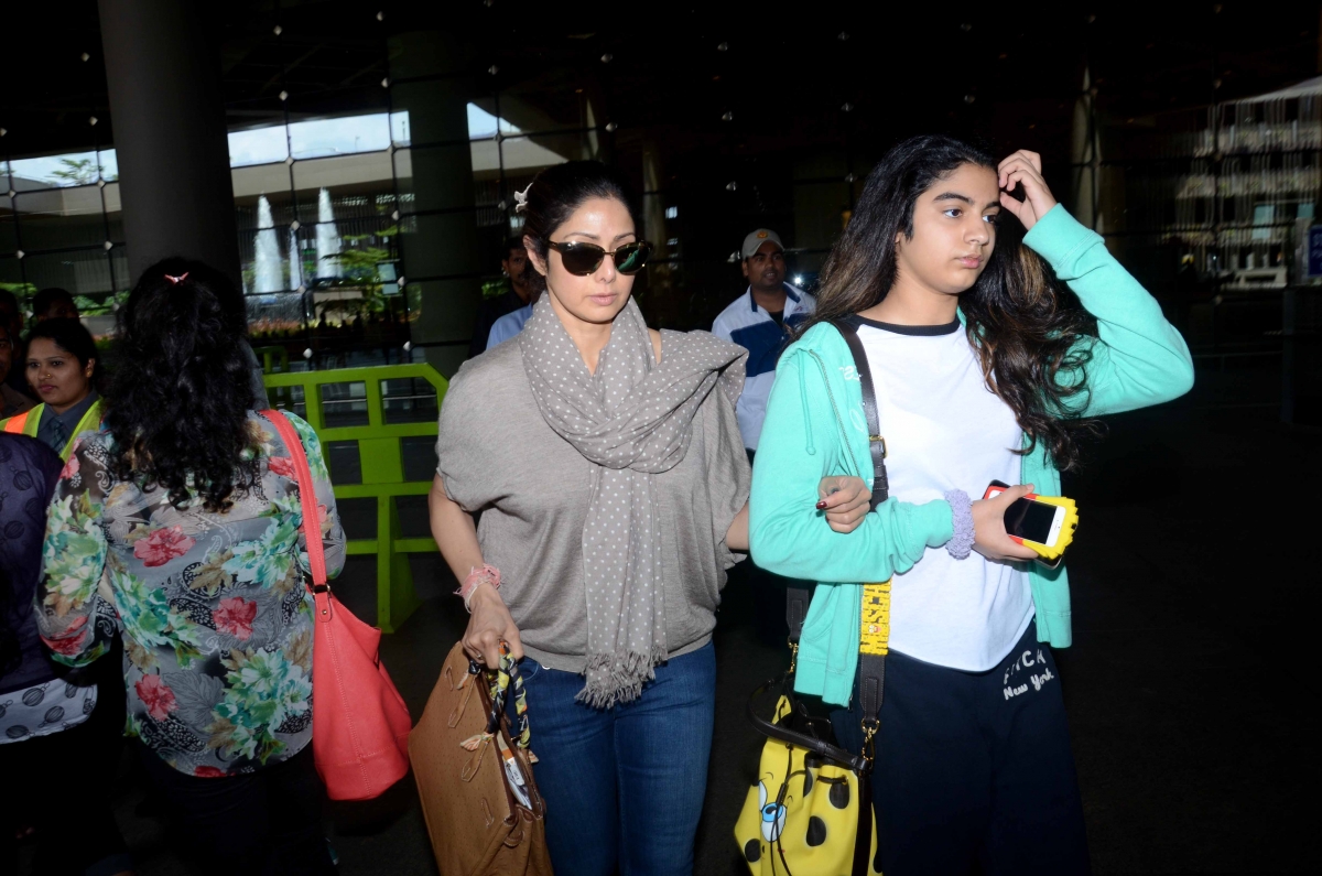Sreedevi and Khushi Kapoor Sreedevi