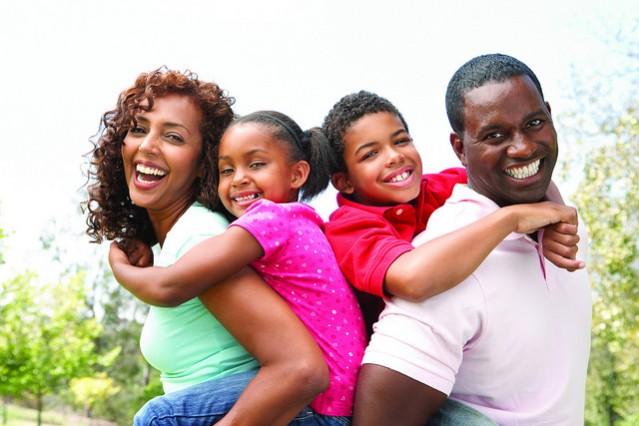 happy family, smiling