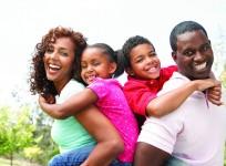 happy family, smiling
