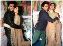 Deepika Padukone, Ranveer Singh, Arjun Kapoor at 'Finding Fanny' success party.