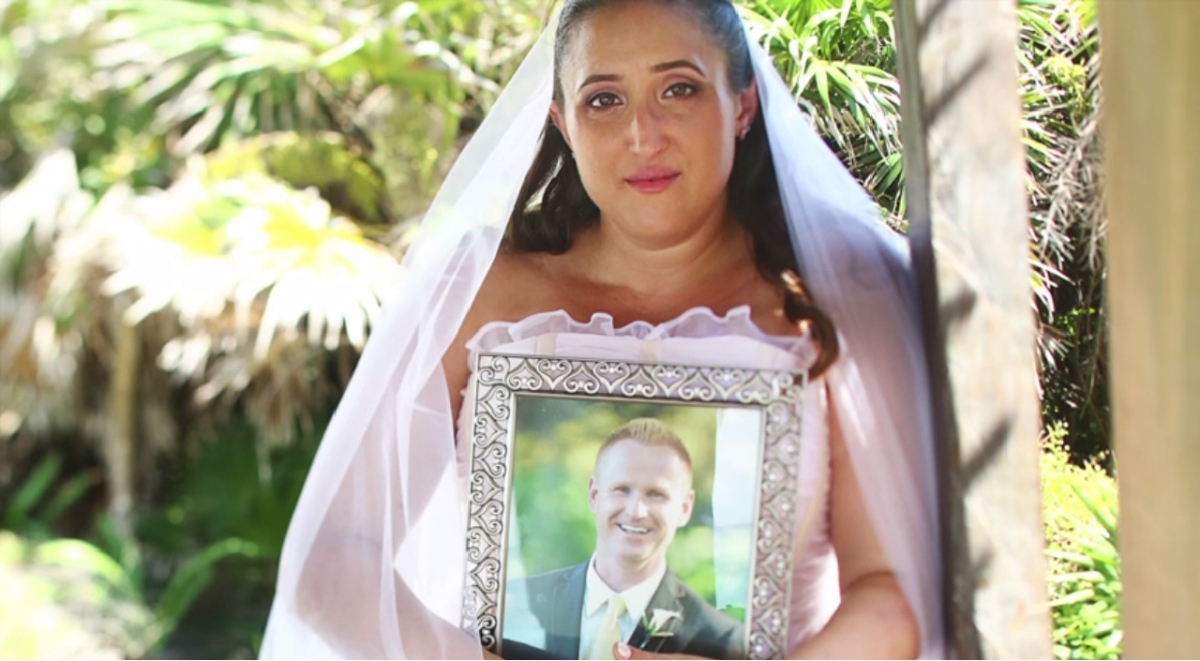 she posed with her fiance John's photo Wedding Day That Never Happened