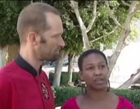 Daniele Watts and her boyfriend Brain James Lucas talking about the incident