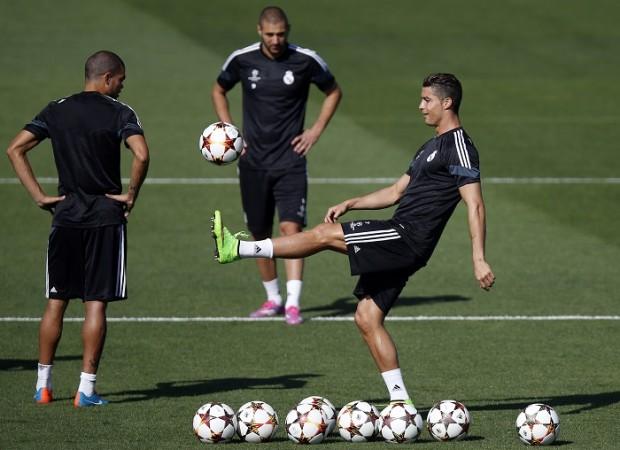 Real Madrid forward Cristiano Ronaldo will look to continue his Champions League goalscoring form from last season Cristiano Ronaldo Real Madrid Karim Benzema Pepe