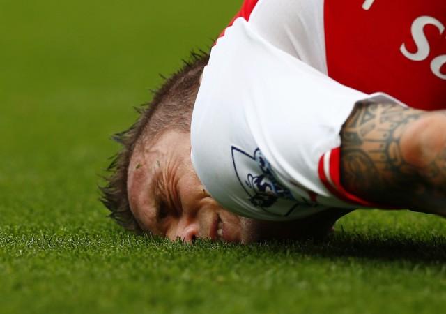 Arsenal defender Mathieu Debuchy, who has been sidelined for an indefinite period, may need surgery after he broke the ligament on his left ankle, against Manchester City, on Saturday. Debuchy Injury