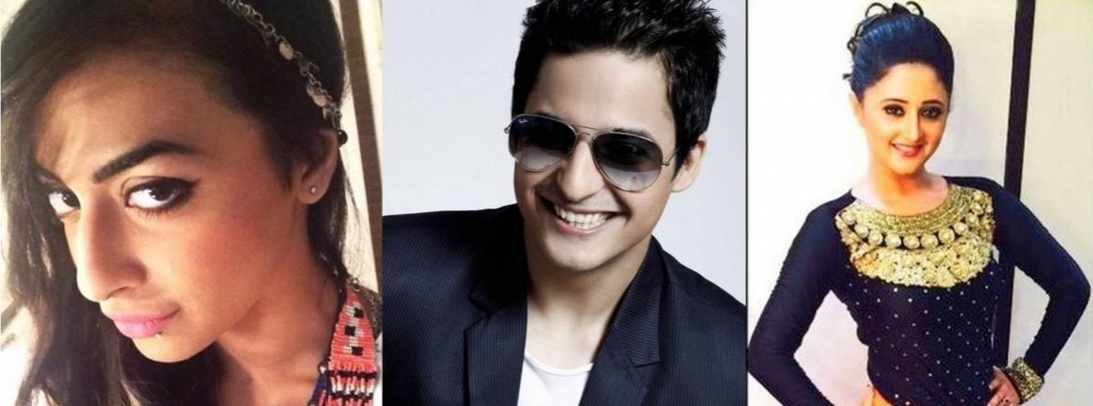 VJ Bani, Mohit Malhotra and Rashami Desai VJ Bani, Rashami Desai and Mohit Malhotra