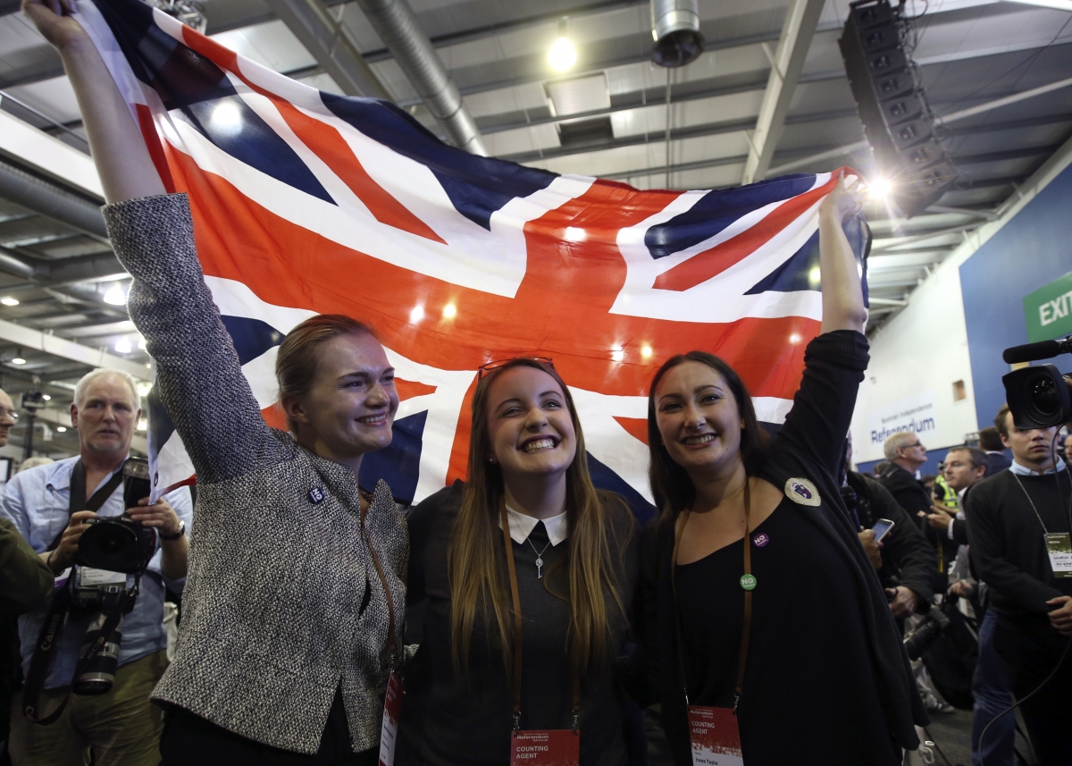 Supporters from the Scottish Referendum