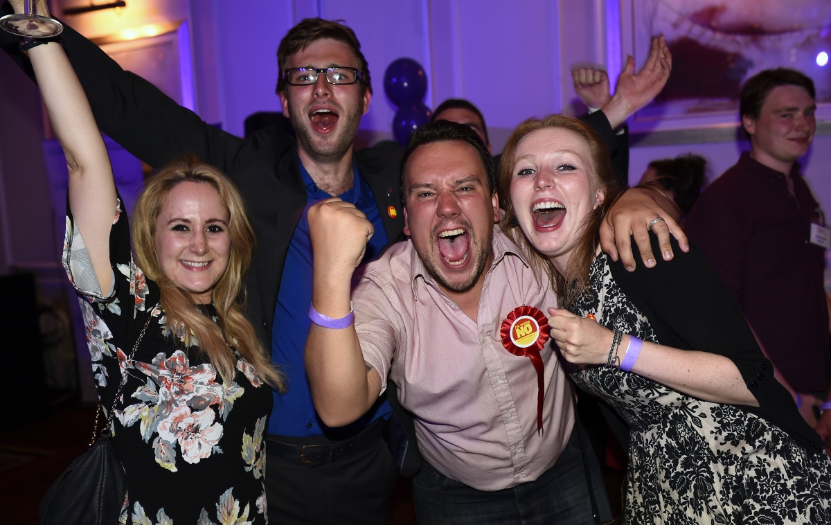 Supporters from the Scottish Referendum