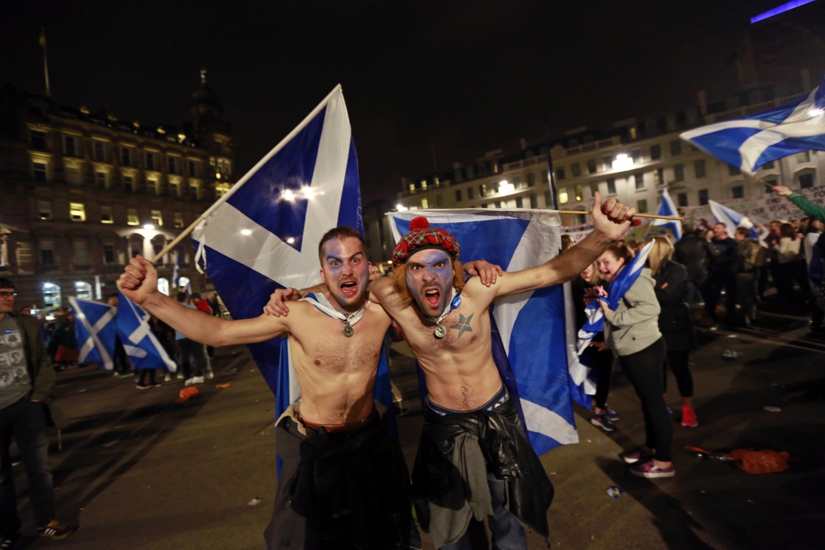 Supporters from the Scottish Referendum