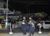 Islamic state army policemen carry out night patrol in mosul