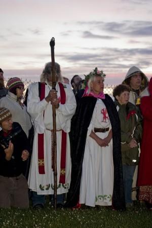 Arthur Uther Pendragon attending 2010 Summer Solstice ceremony at Stonehenge