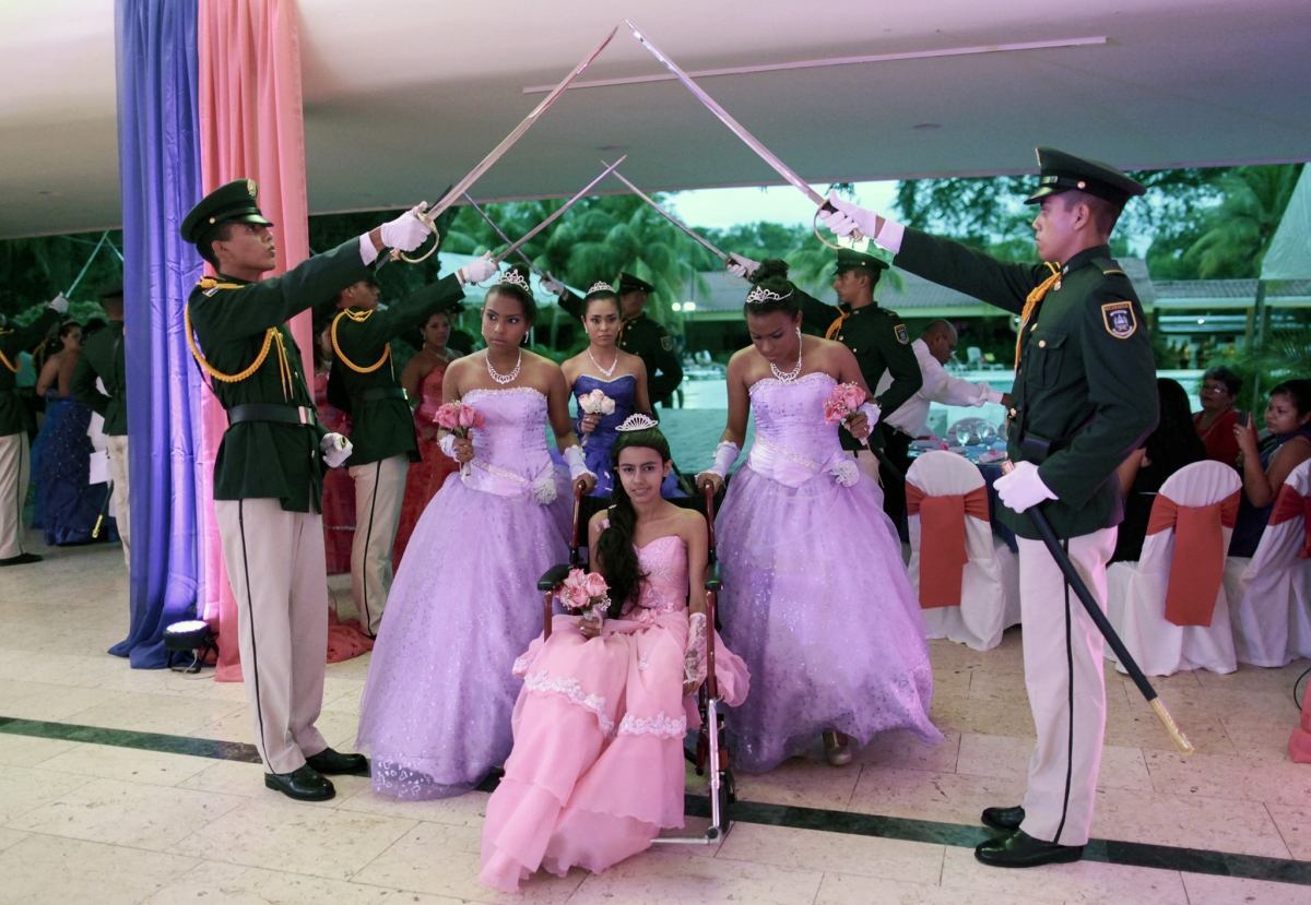 Female cancer patients take part in their Quinceanera