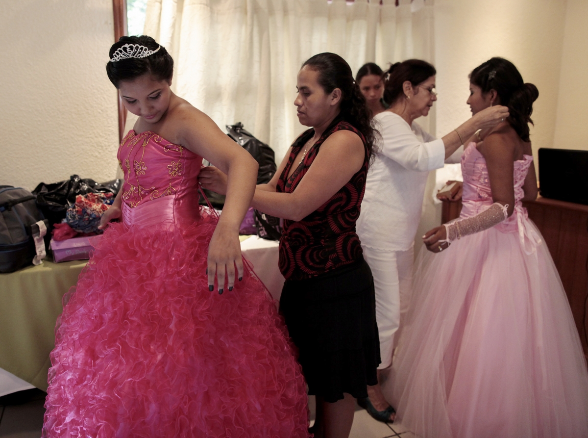 Female cancer patients prepare for their Quinceaneraa