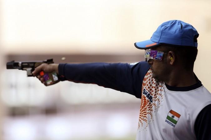 Vijay Kumar was part of the shooting team which won the silver medal for India Vijay Kumar Shooting