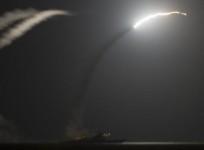 US warship launches a Tomahawk cruise missile into Syria