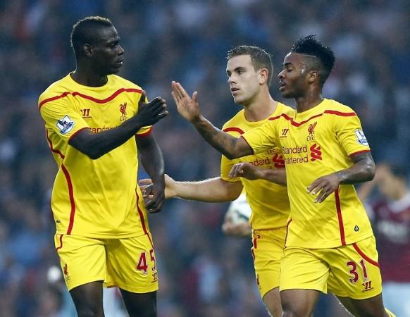 Raheem Sterling Mario Balotelli Jordan Henderson Liverpool