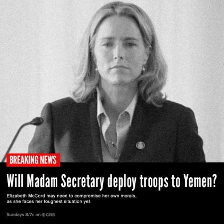 Will Elizabeth McCord prevent Benghazi attack? Madam Secretary