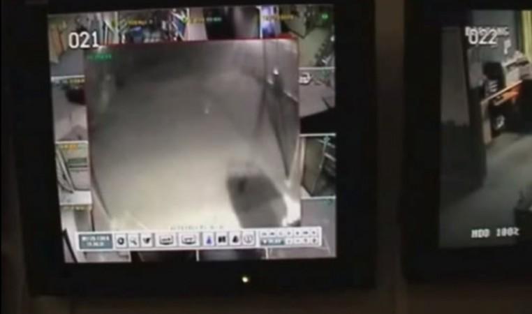 CCTV footage of a ghost outside New Mexico's police station Is it a Ghost?