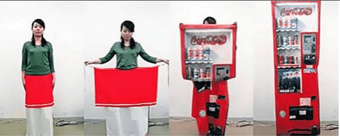 Anti rape dress or vending machine disguise Anti rape dress or vending machine disguise