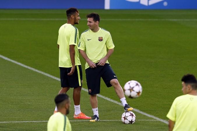 Lionel Messi and Neymar. Lionel Messi, Neymar, Barcelona, PSG