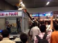 Three black students were attacked by a mob in Delhi Metro station.