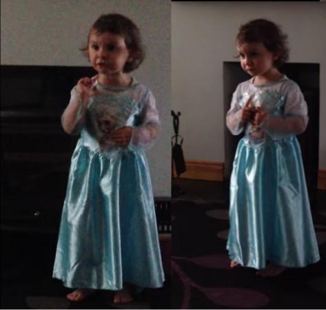 Two- year-old scolds her parents for laughing Angry toddler scolds parents