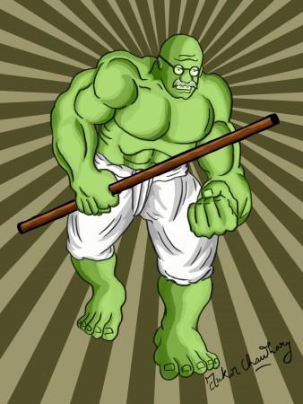 Gandhiji as Mahahulkma Gandhi Hulk Gandhi